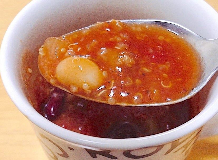 成城石井のオススメのフード「5種豆と有機キヌアのごろごろミネストローネ」