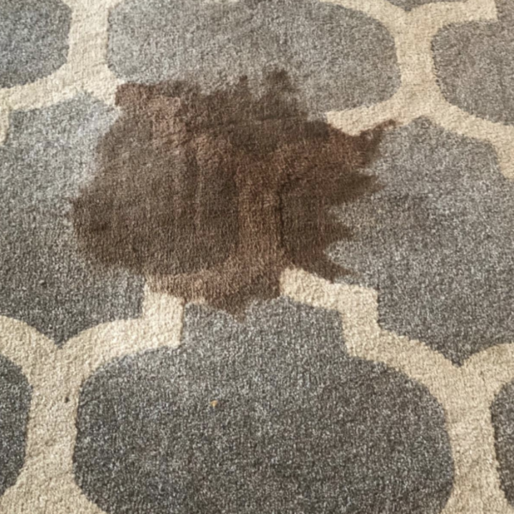 a huge stain on carpet