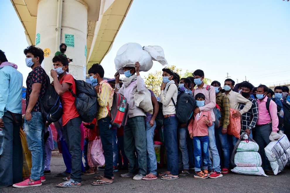 The Coronavirus In India: Migrant Workers Forced To Walk Home After ...