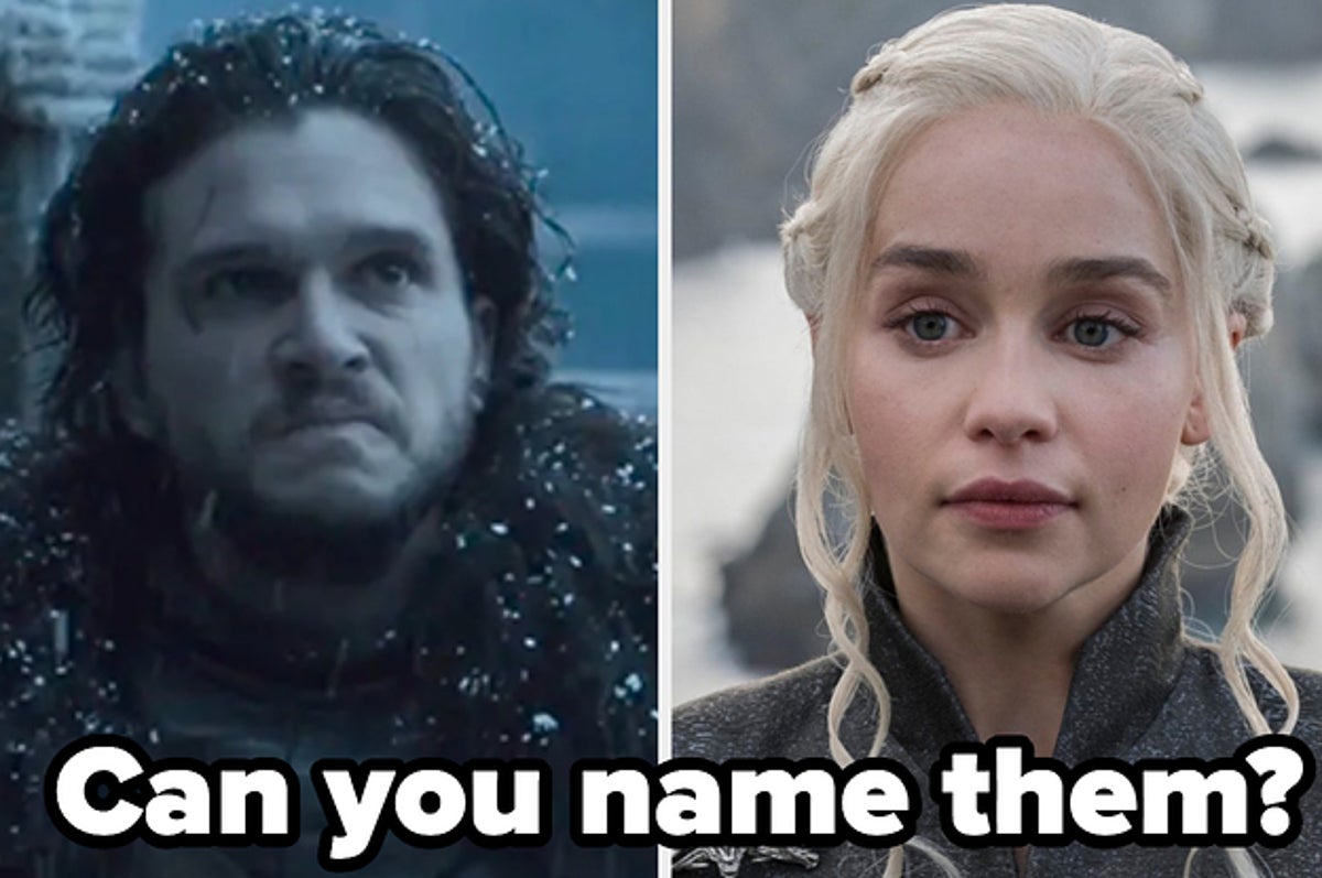 How Many "Game Of Characters You Name?