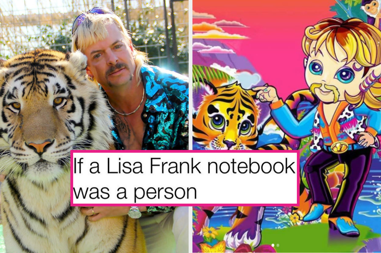 Joe Exotic Drawn Like A Lisa Frank Notebook