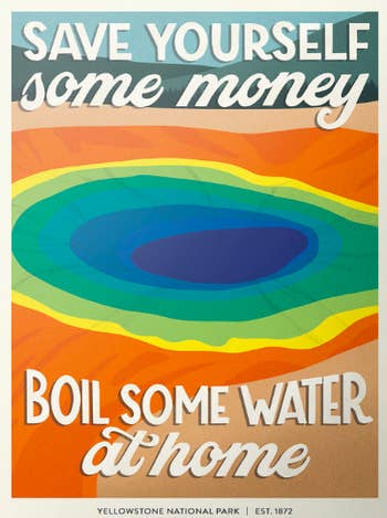poster that says save yourself some money boil some water at home