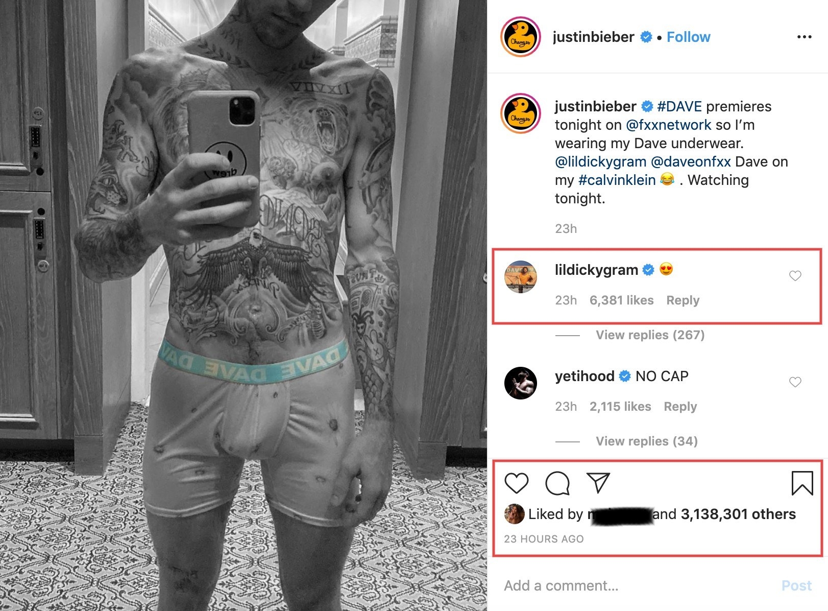 Justin Bieber Posted A Picture Of His Bulge On Instagram And Jason