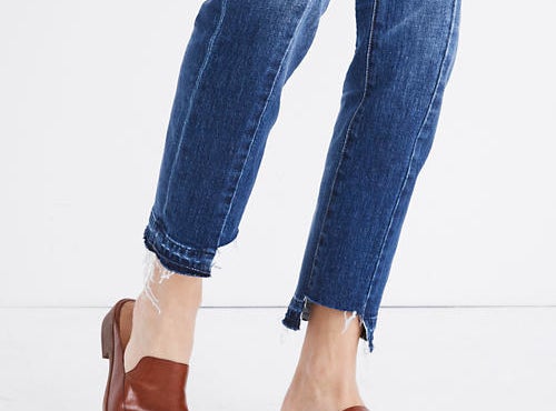mahagony mules with a pointed loafer look in the front