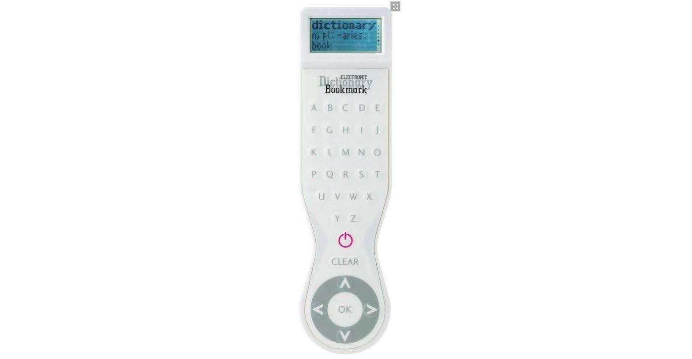The bookmark, which has a keypad and a screen