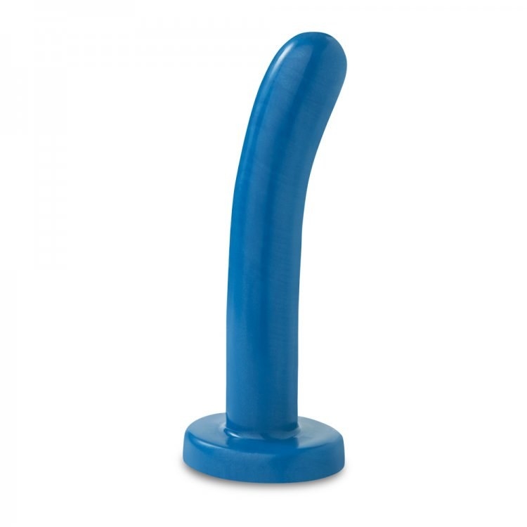 the blue curved silicone dildo