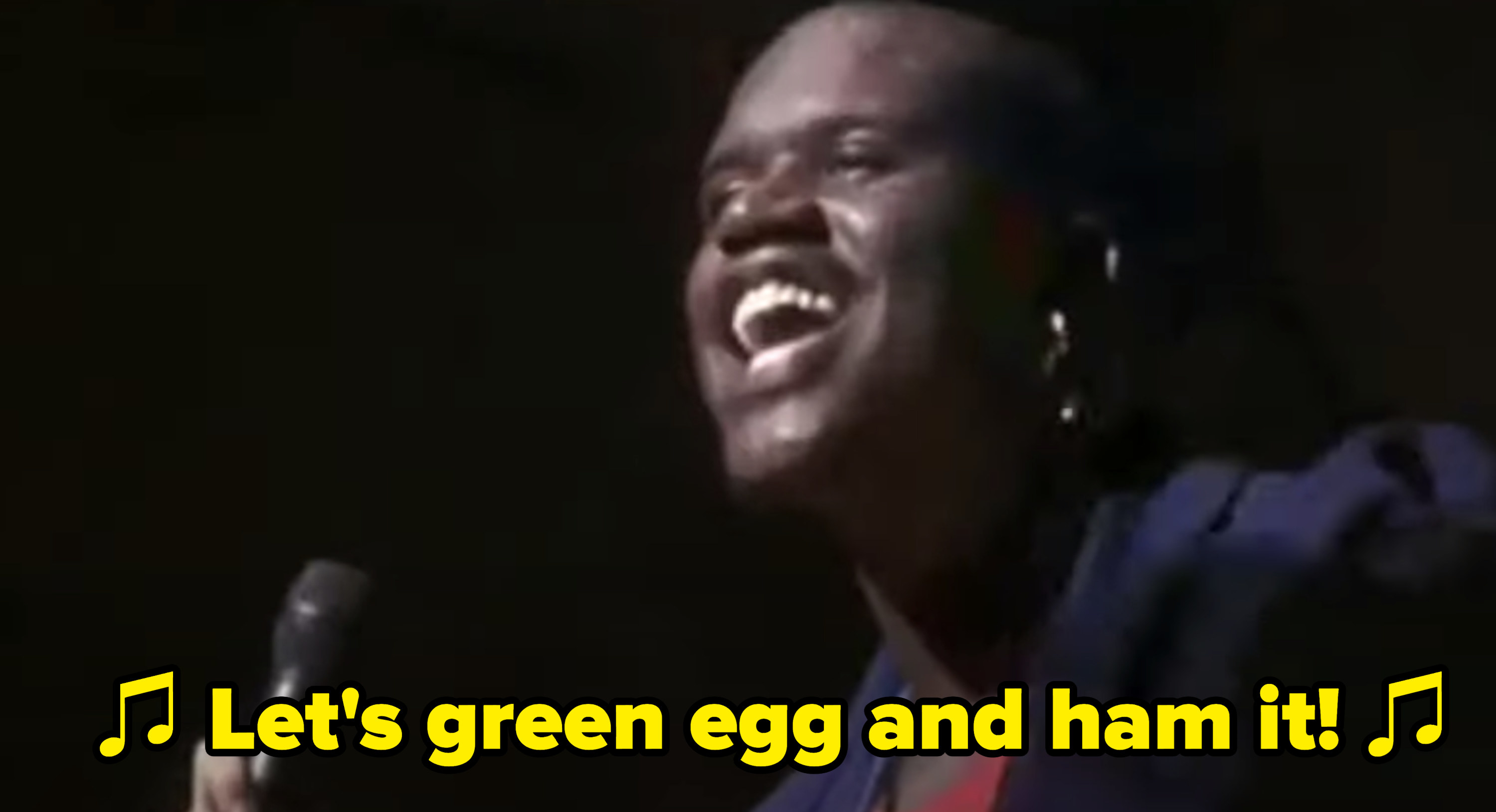Kazaam rapping: &quot;Let&#x27;s green egg and ham it&quot;
