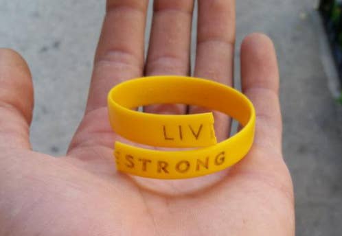 torn livestrong bracelet