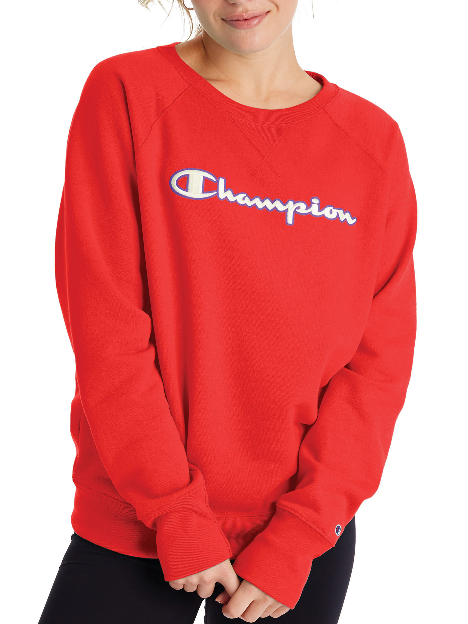 The red Champion sweartshirt