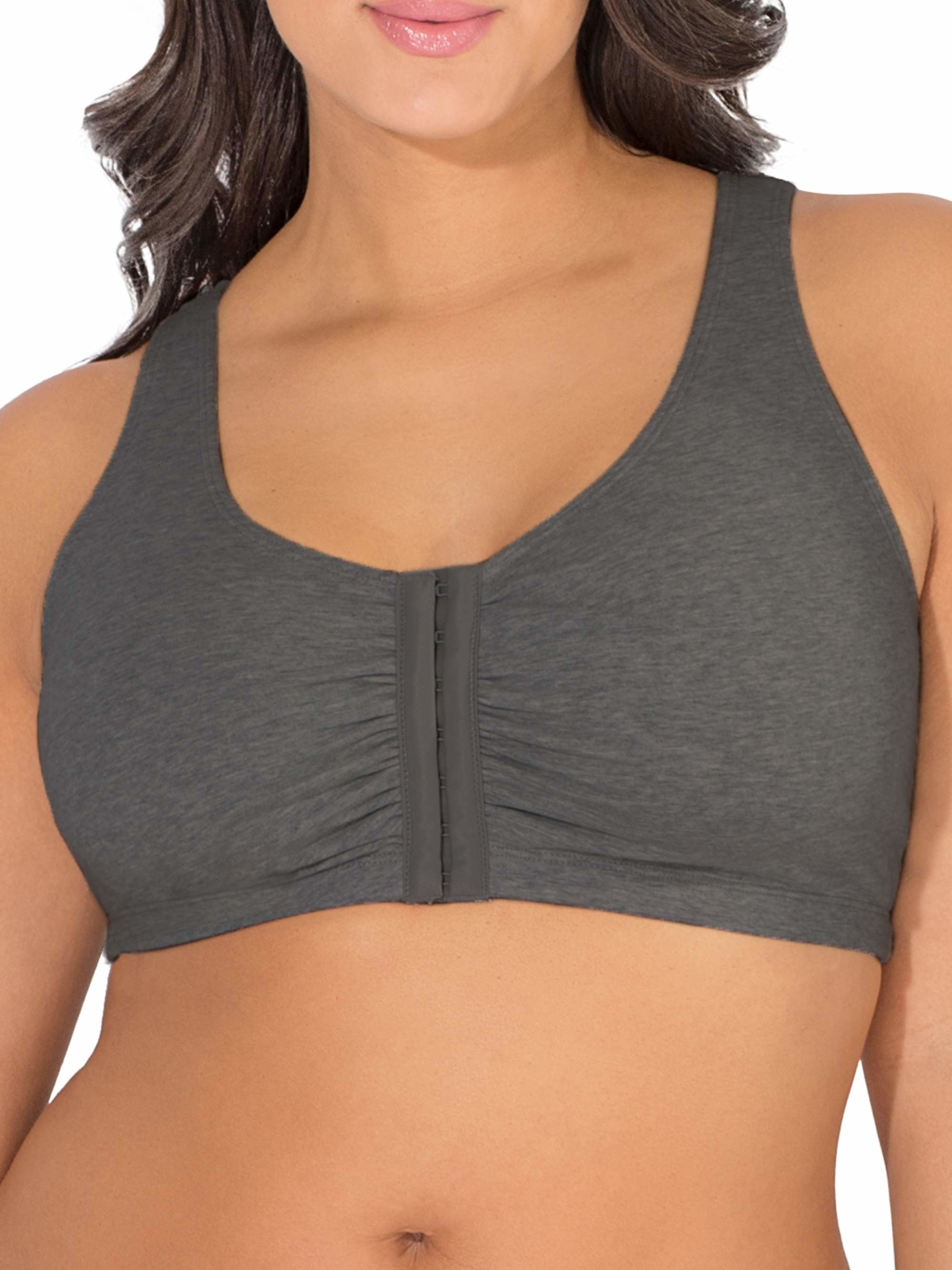 The grey ruched sports bra