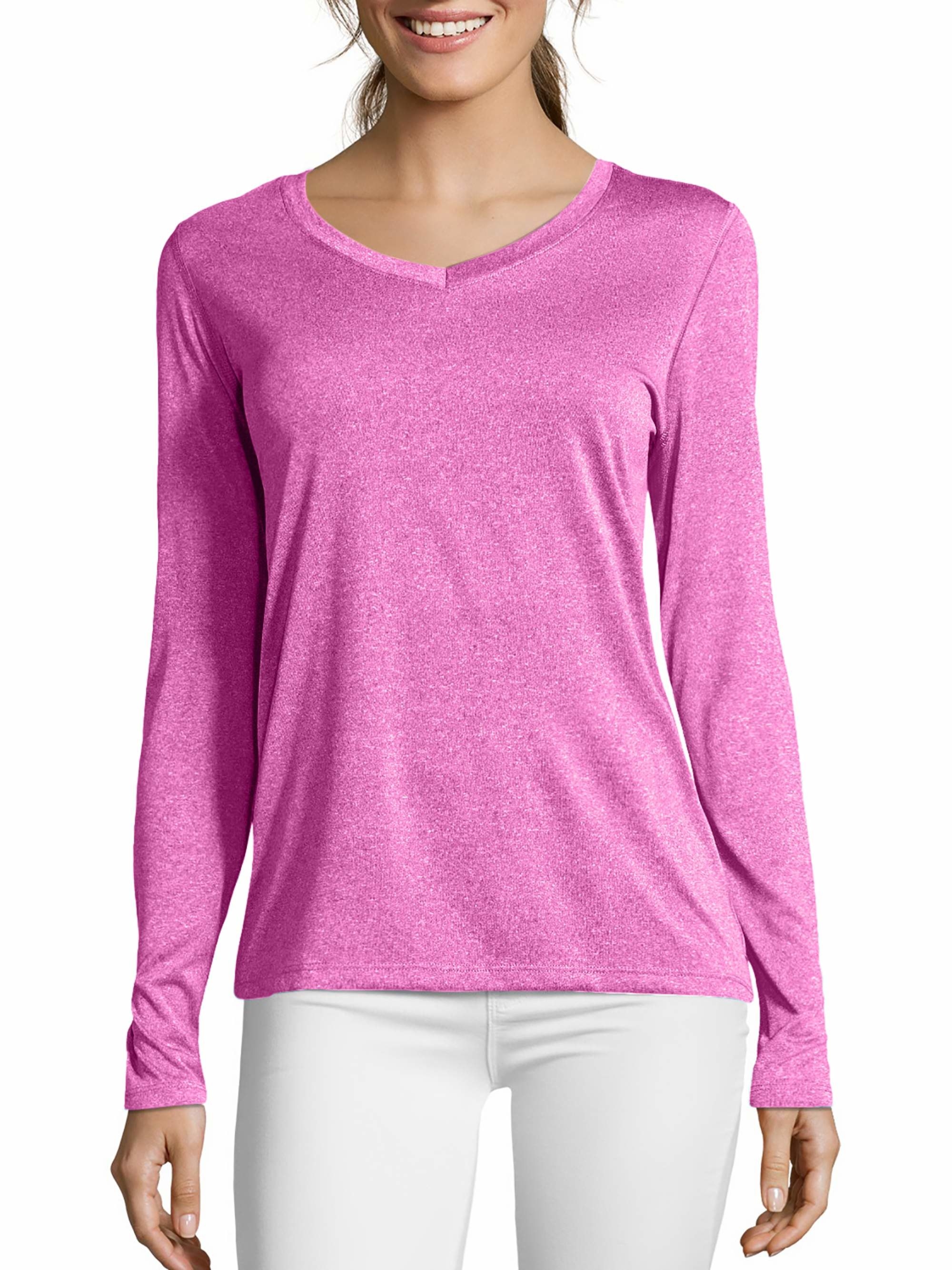 The pink long-sleeve T-shirt