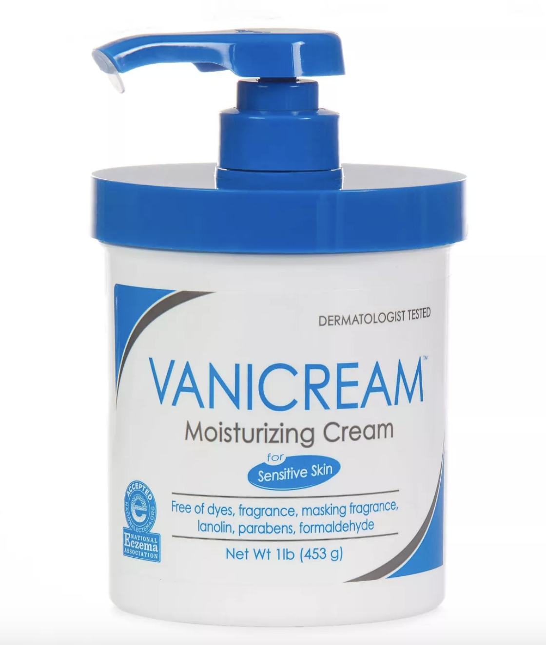 the container of vanicream featuring a pump