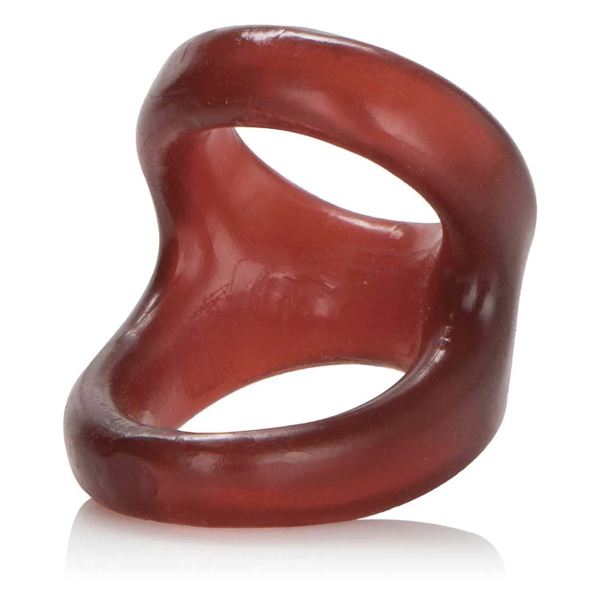 Red penis ring with curved sides