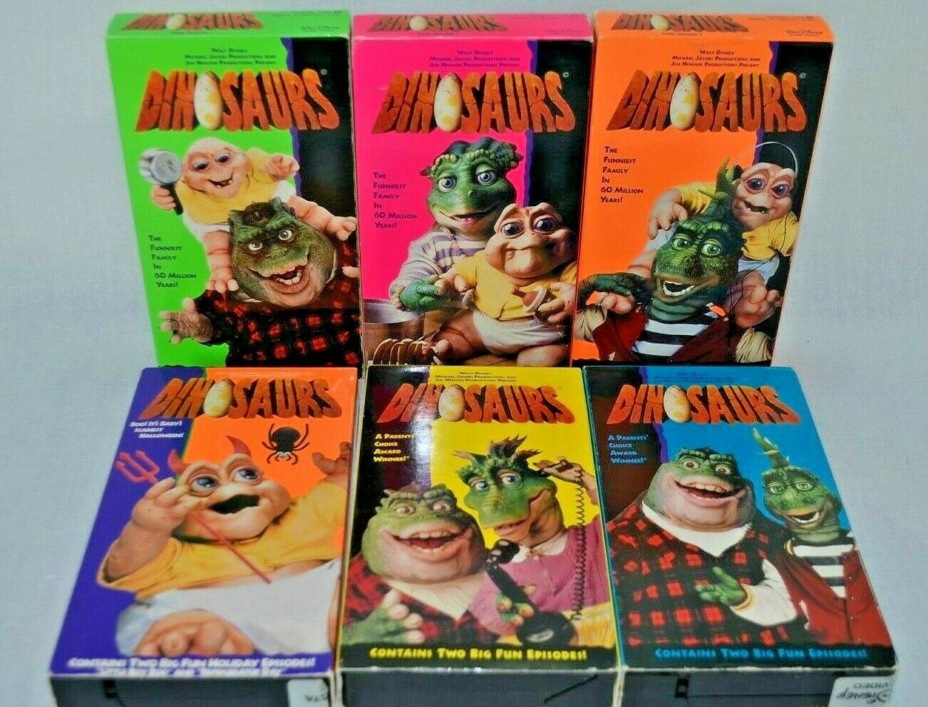 Six different &quot;Dinosaurs&quot; VHS tapes