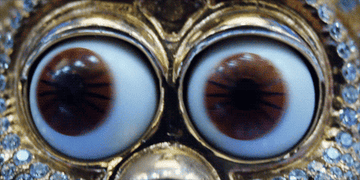 A gif of a Furby&#x27;s eyes looking from side to side.