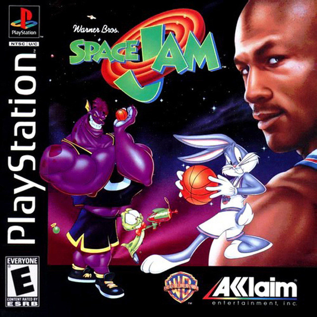 Michael Jordan and Bugs Bunny on the cover of the &quot;Space Jam&quot; game