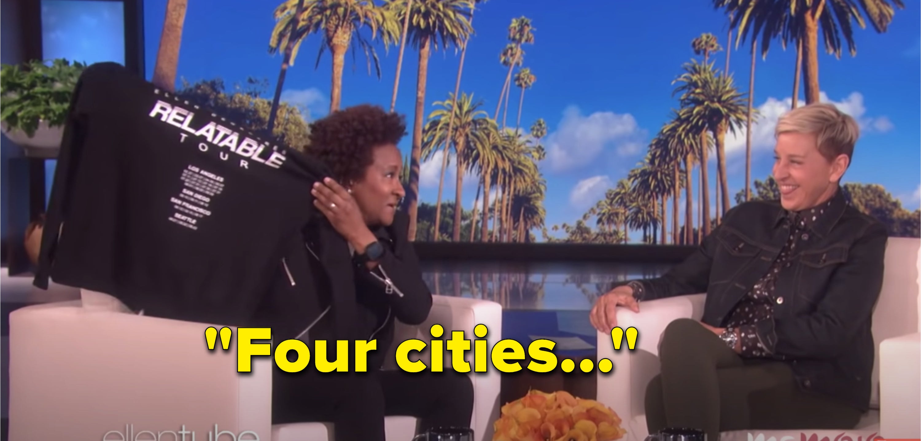 Wanda Sykes telling Ellen &quot;four cities&quot; isn&#x27;t really a tour
