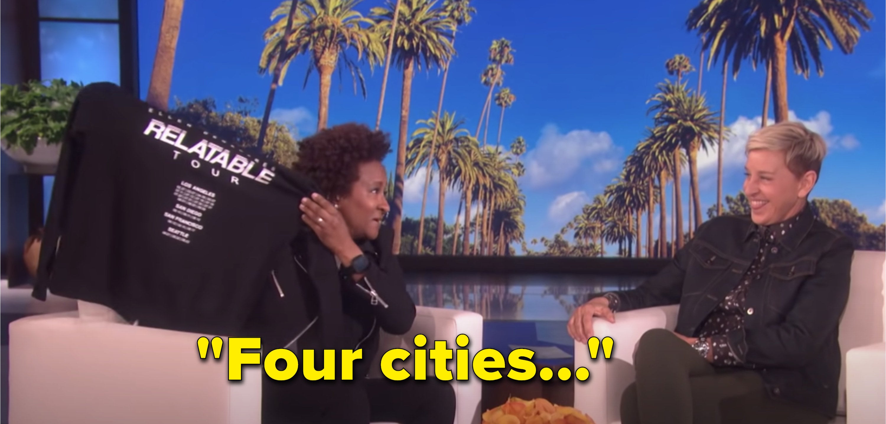 Wanda Sykes telling Ellen &quot;four cities&quot; isn&#x27;t really a tour