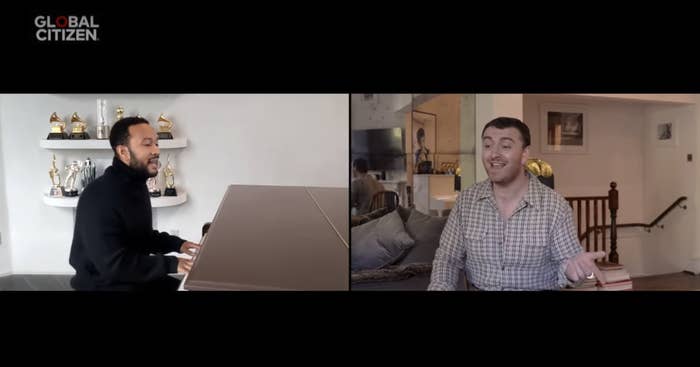 John Legend And Sam Smith Sang A Duet Of Stand By Me And I Have Goosebumps On The Back Of My Neck