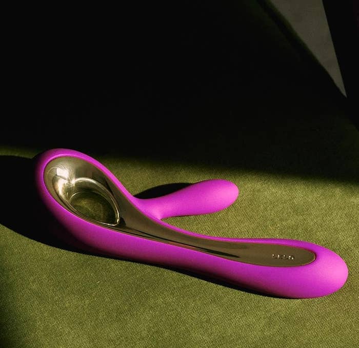 The purple rabbit vibrator, which has an external stimulator