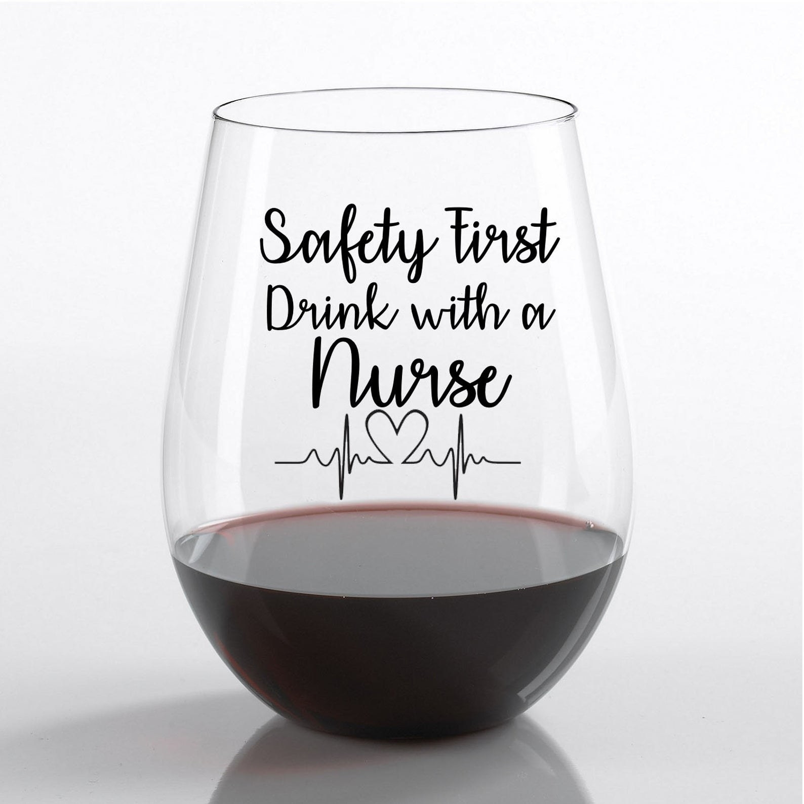 Funny Gifts For Nurses CoWorker Gift For Women RN Nursing Gifts For Men Nurse Gifts For Women My Job Is To Save Your A Not Kiss It Novelty Wine Glass 15 OZ 