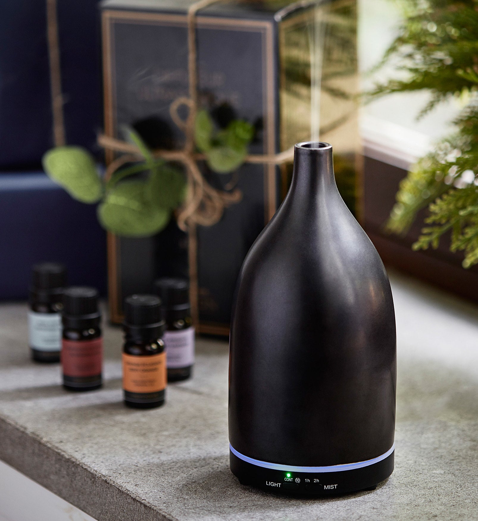 A ceramic diffuser that looks like a vase 