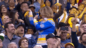 A GIF of a person dancing in a crowd