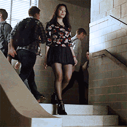 Kira from Teen Wolf walking in slow motion