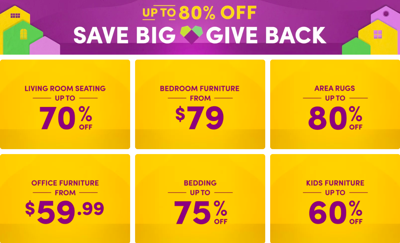 Up to 80% Off! Clearance Furniture Deals