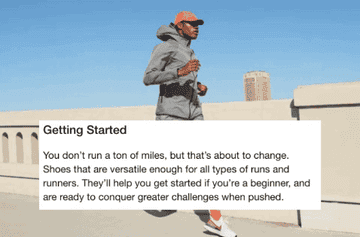 a GIF of Nike&#x27;s shoe-finder quiz