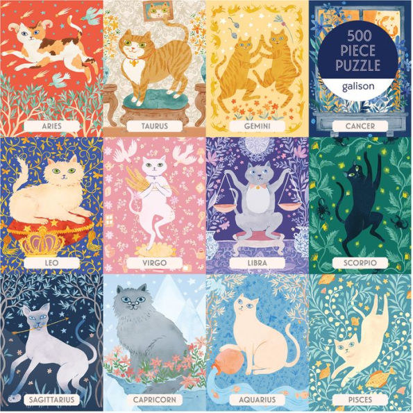 puzzle with zodiac cats