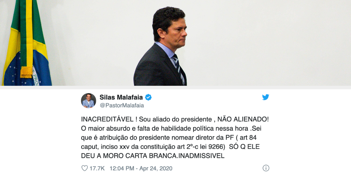 Allan dos Santos, Malafaia: bolsonaristas lamentam carta de Bolsonaro