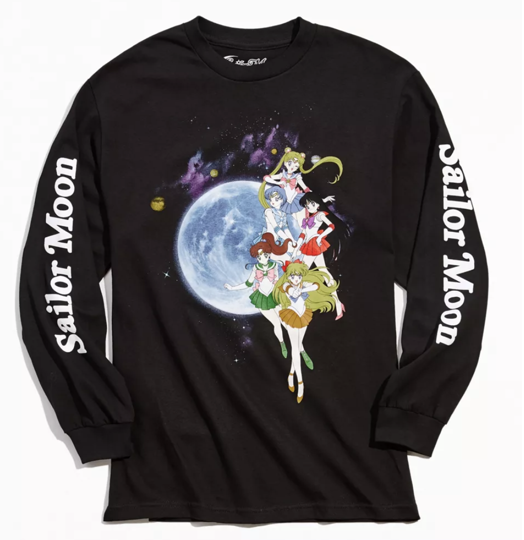 Sailor Scout Outer Planets Name List Crewneck Moon Anime Anime Sweatshirt Japanese Graphic Crewneck