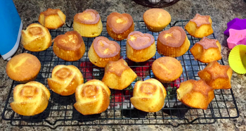 baked goods in various shapes that were made using the baking cups