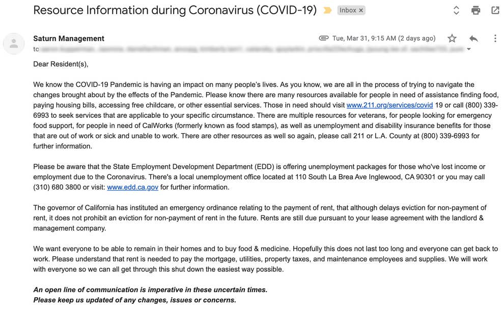 Coronavirus Update Rent Strikes Organized Against Landlords