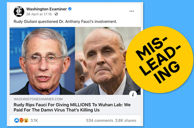 A YouTube Video Accusing Dr. Anthony Fauci Of Being Part Of The Deep State  Has Been Viewed Over 6 Million Times In A Week