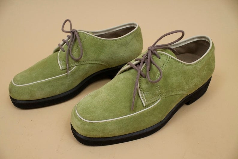 Lime green Hush Puppies shoes