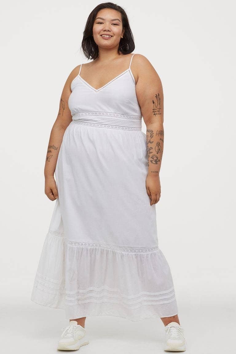 maxi dress with cleavage CHRISTY LACE L/S MAXI DRESS