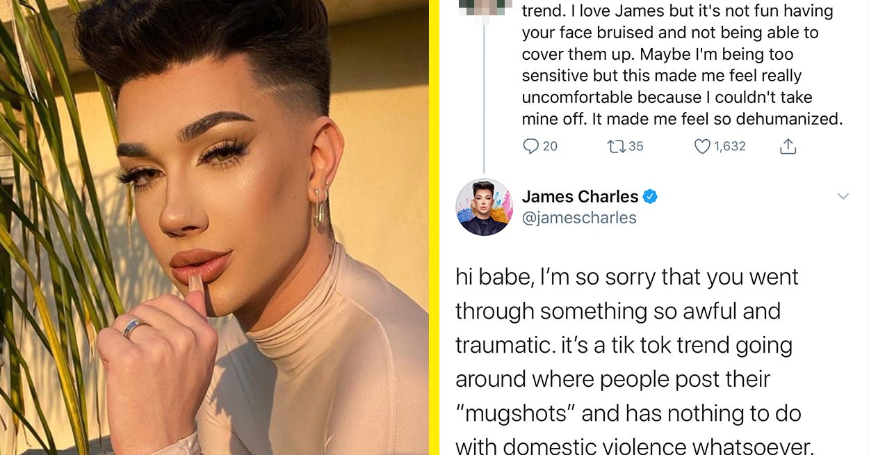 James Charles Criticised For Glamorising Abuse In Tiktok Mugshot Challenge