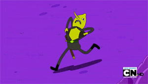 lemongrab from adventure time tearing off clothing and running 