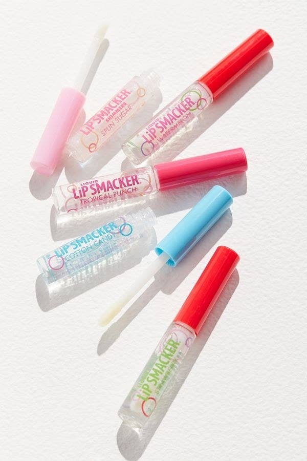Five tubes of lip gloss