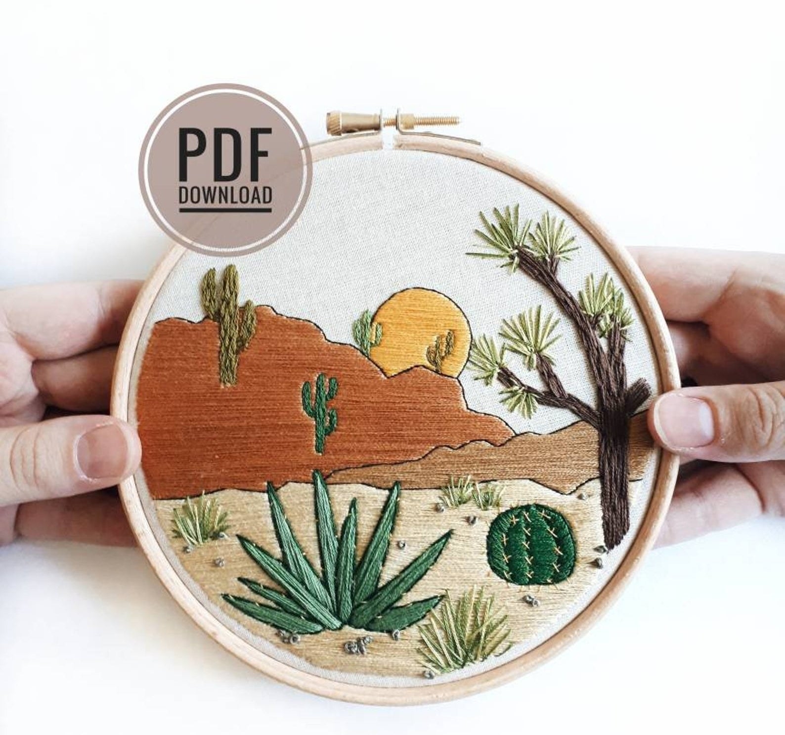 embroidered pattern of southwest desert