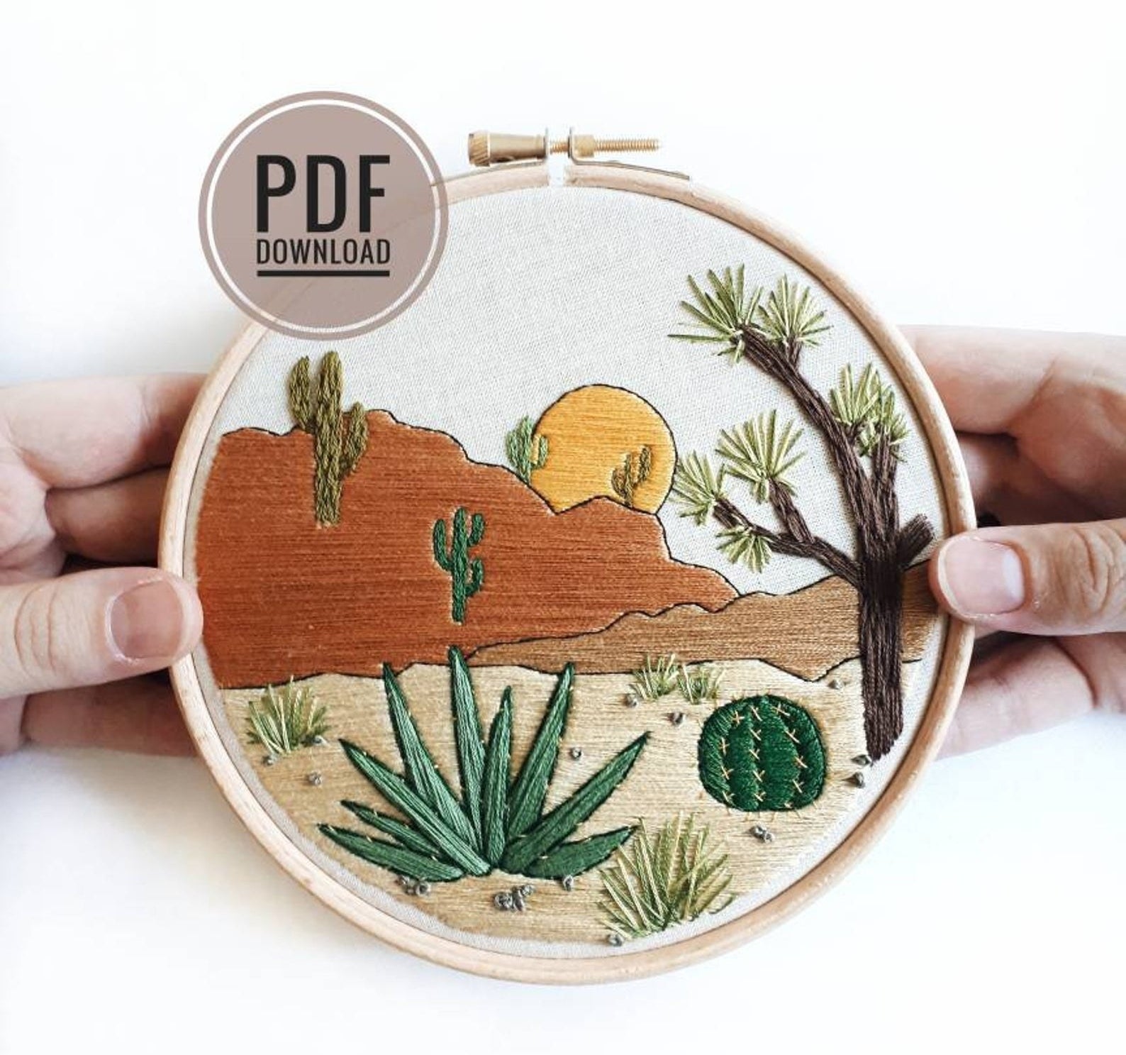 embroidered pattern of southwest desert