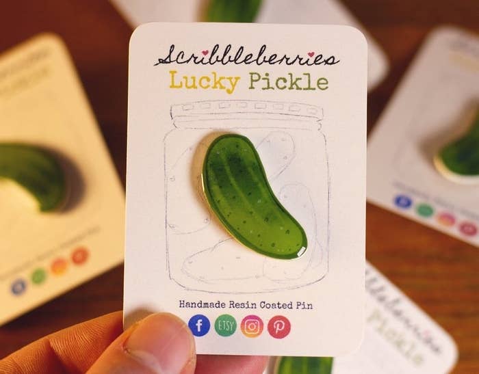 The pickle enamel pin