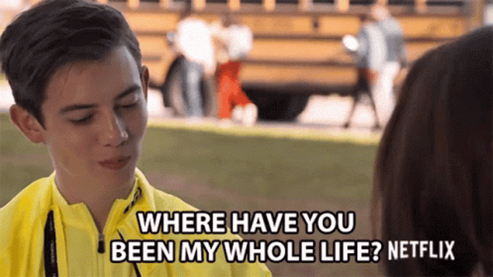 Gif of someone asking &quot;where have you been my whole life?&quot;