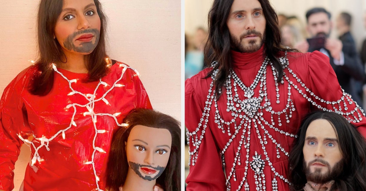Mindy Kaling ReCreated Jared Leto's Iconic TwoHeaded Met Gala Look