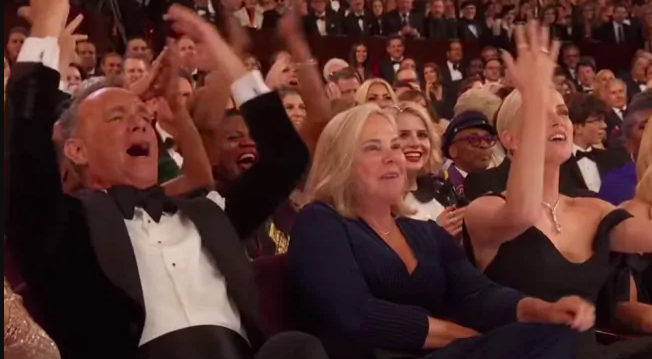 Tom Hanks freaking out