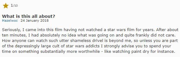 imdb reviews, Star Wars: The Rise of Skywalker