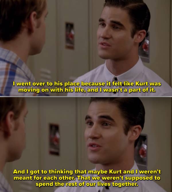 6. Blaine cheated on Kurt with a random guy from Facebook on Glee when he had second thoughts about his relationship with him. He even dated Kurt's biggest bully on a completely separate occasion.