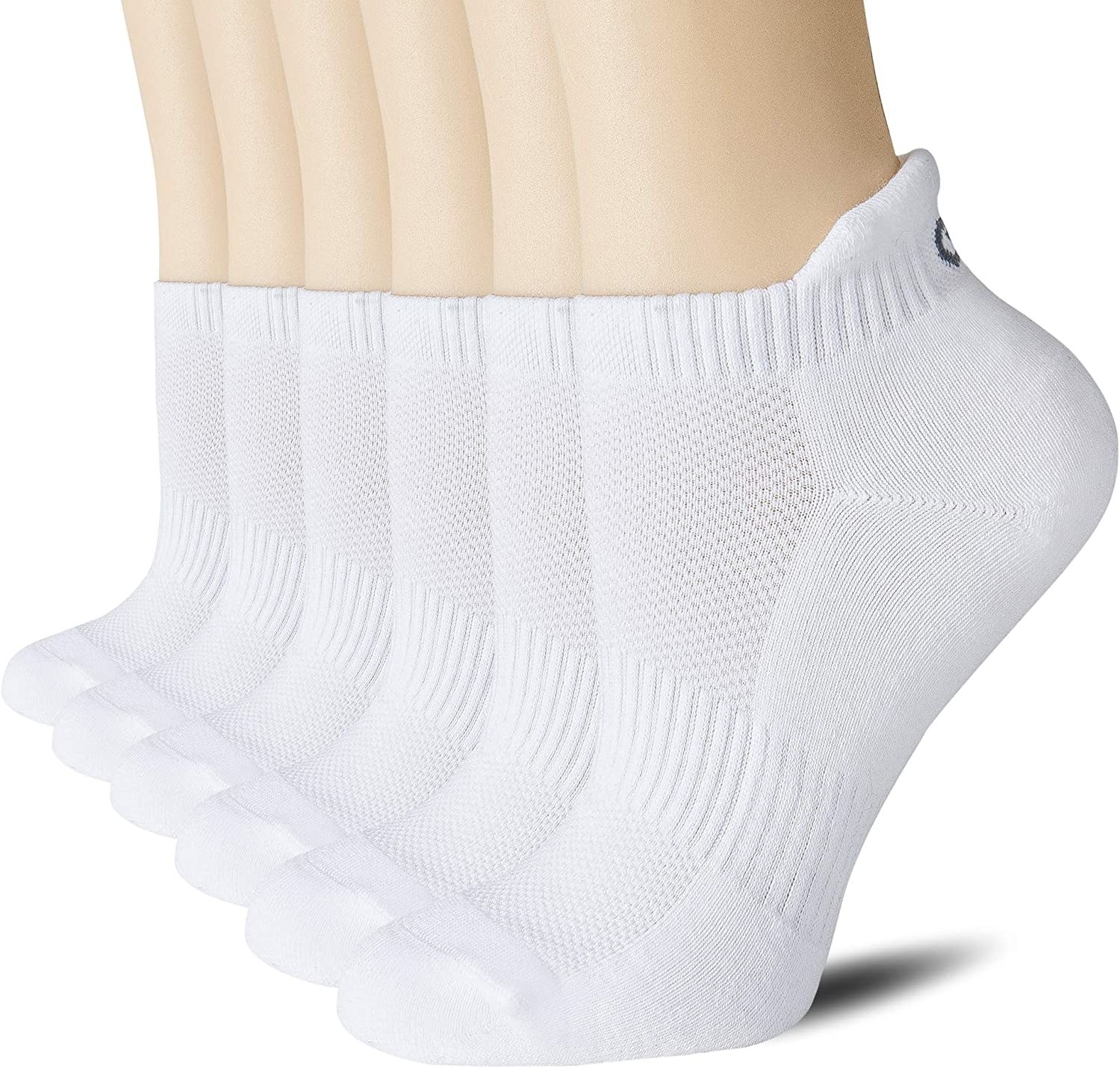 Six feet all wearing the same white socks 